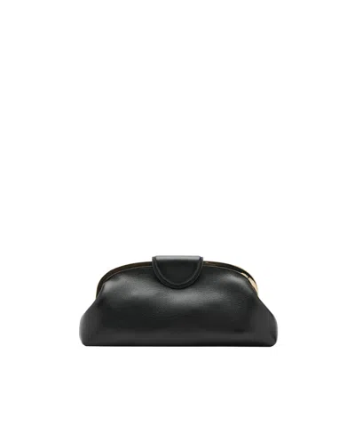 Mango Women's Metal Detail Clutch Bag In Black