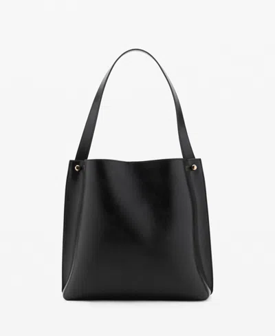 Mango Women's Metal Details Bucket Bag In Black