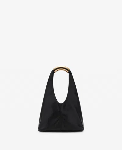 Mango Women's Metal Handle Handbag In Black