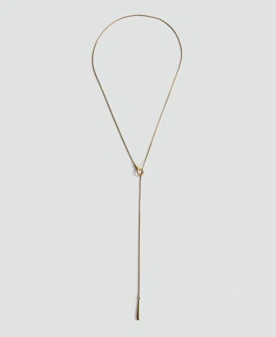 Mango Women's Metal Pendant Necklace In Gold