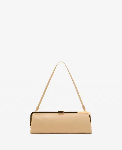 Mango Women's Metallic Clutch Handbag In Brown