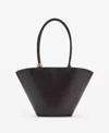 Mango Faux Leather Shopper Bag In Dark Brown