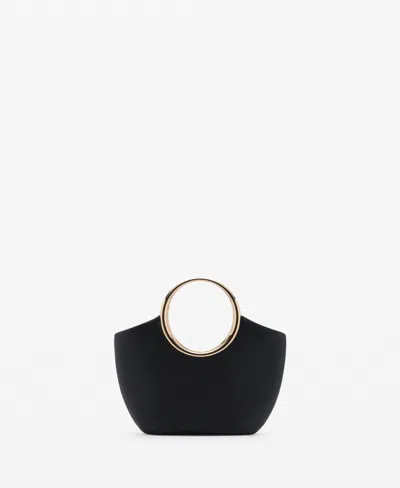 Mango Women's Metallic Details Handbag In Black