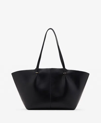 Mango Women's Metallic Details Shopper Bag In Black