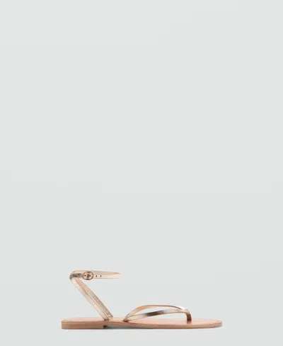 Mango Women's Metallic Straps Sandals In Multi