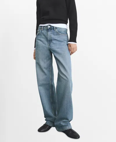 Mango Women's Miami Medium-rise Straight-fit Jeans In Black