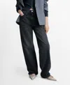 Mango Women's Miami Medium-rise Straight-fit Jeans In Black