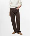 Mango Women's Miami Medium-rise Straight-fit Jeans In Brown
