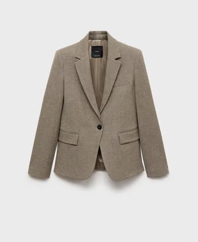 Mango Women's Micro-houndstooth Tailored Jacket