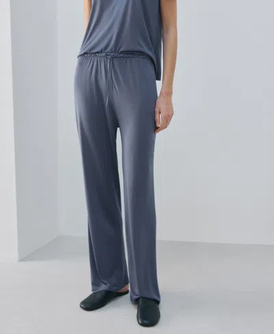 Mango Women's Micro-modal Pajama Pants In Blue