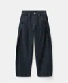 Mango Mid Rise Balloon Jeans In Blue