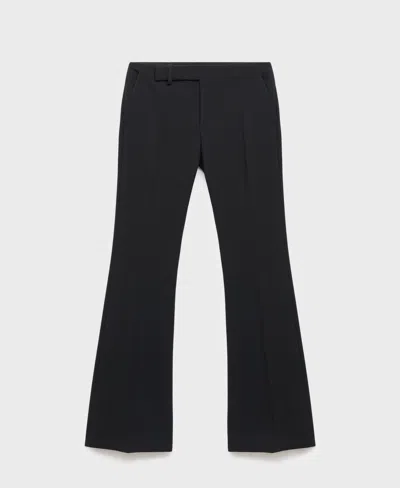 MANGO WOMEN'S MID-RISE FLARE PANTS