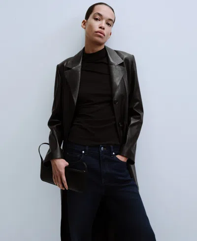 Mango Women's Mid-rise Flared Jeans In Black