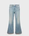 Mango Women's Mid-rise Flared Jeans In Blue