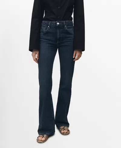 MANGO WOMEN'S MID-RISE FLARED JEANS