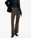 Mango Carlos Straight Leg Trousers In Medium Brown