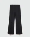 Mango Women's Mid-rise Flared Trousers In Black