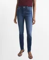 Mango Women's Mid-rise Skinny Jeans In Blue