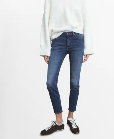 Mango Mid-rise Skinny Jeans In Blue