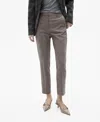 Mango Flat Front Skinny Pants In Beige
