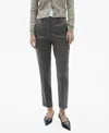 Mango Flat Front Skinny Pants In Gray