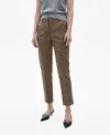 Mango Flat Front Skinny Pants In Maroon