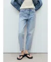 Mango Women's Mid-rise Straight Jeans In Blue