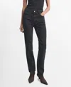 Mango Mid Rise Straight Leg Jeans In Black