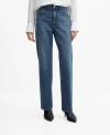 Mango High-waist Slouchy Jeans Dark Blue In Dark Blue