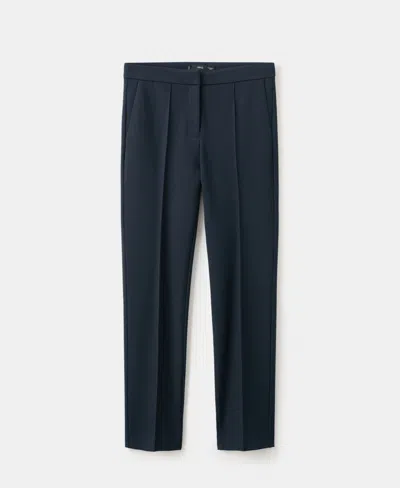 Mango Women's Mid-rise Suit Pants In Blue