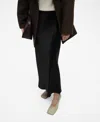 Mango Women's Midi Satin Skirt In Black