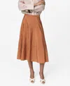 Mango Midi Satin Skirt In Brown