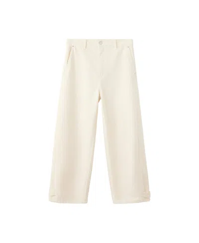 Mango Women's Mid-rise Baggy & Relaxed Fit Balloon Jeans In Ecru