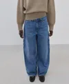 Mango Mid Rise Balloon Jeans In Blue