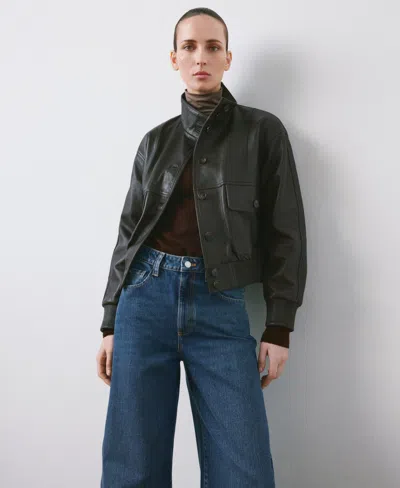 Mango Women's Mid-rise Balloon Jeans In Blue