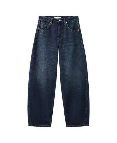 Mango Women's Mid-rise Balloon Jeans In Blue