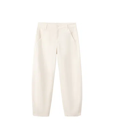 Mango Women's Mid-rise Balloon Jeans In Ecru