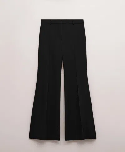 Mango Women's Mid-rise Flare Pants In Black