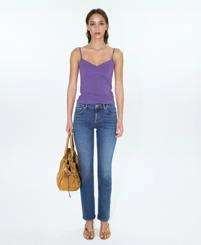 Mango Featuring Hailey Bieber Skinny Jeans In Blue