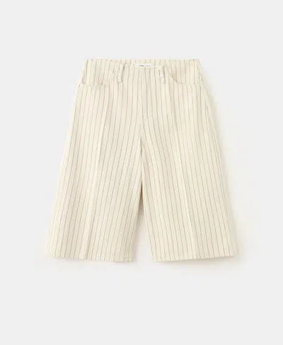 Mango Women's Mid-rise Striped Bermuda Shorts In Multi