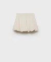 Mango Women's Mini Balloon Skirt In White