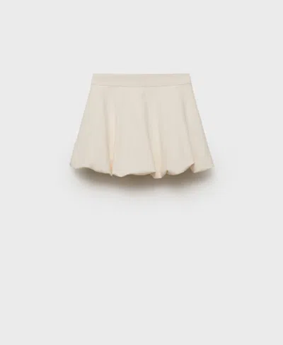 Mango Women's Mini Balloon Skirt In White