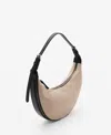 Mango Women's Mini Oval Linen-blend Shoulder Bag