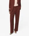 Mango Women's Modal Straight-fit Pants In Brown