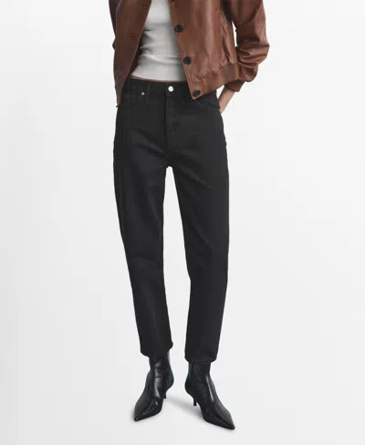 Mango Women's Mom2000 High-rise Jeans In Black