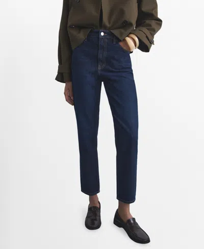 Mango Women's Mom2000 High-rise Jeans In Blue