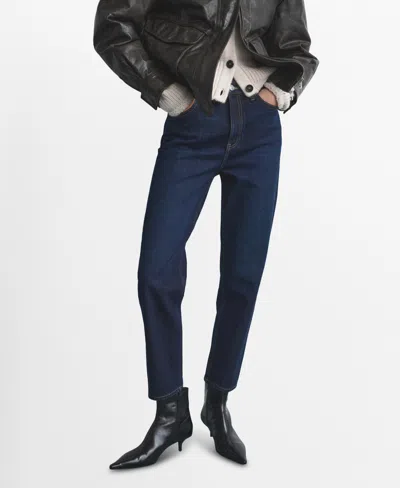 Mango Women's Mom2000 High-rise Jeans In Blue