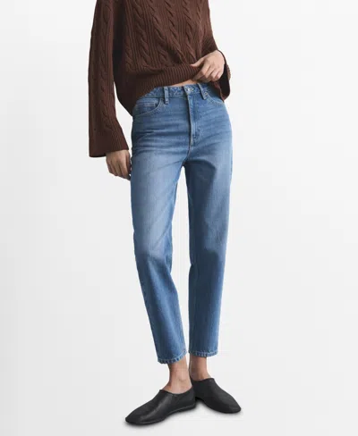 Mango Women's Mom2000 High-rise Jeans In Blue