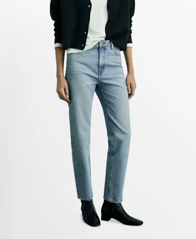 Mango Women's Mom2000 High-rise Jeans In Medium Blue