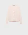 Mango Luka V-neck Cardigan In Pale Pink